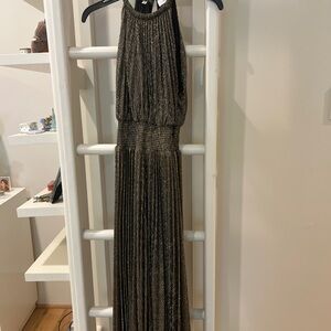 A.L.C. Black and Gold Maxi Dress
